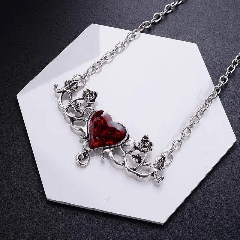 Комплект из колье и серёг с подвеской в виде сердца|Ювелирные наборы| |