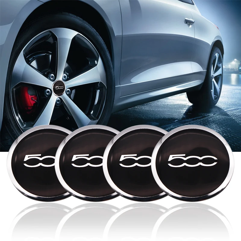 4 шт./компл. 56 5 мм ступицы колеса для автомобиля Стикеры Fiat 500 5CC логотип