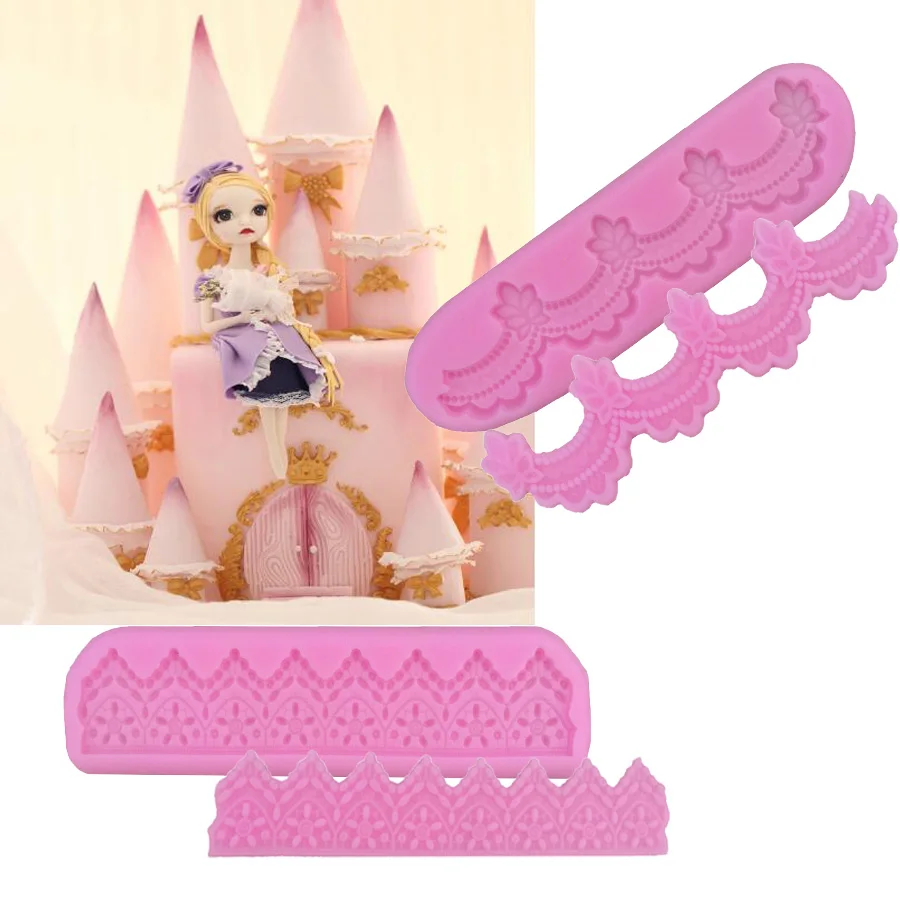 Силиконовые формы торт Кружево Коврики s силиконовые Помады Украшения Торта