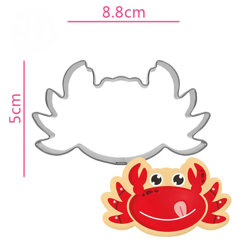 1pc Cartoon Crab Cookie Cutter Fondant Cake Decor Tools Cupcake Biscuit Pastry Shop Mould Kitchen Bakery | Дом и сад