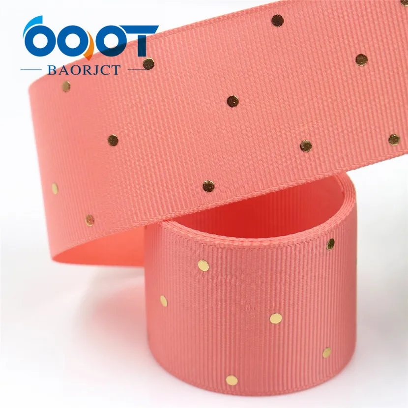 I-19407-879 OOOT BAORJCT I-19407-862, 38 мм, 10 ярдов сплошной цвет точка горячего тиснения корсажные ленты, лук колпачок DIY аксессуары украшения - Цвет: I-19407-879