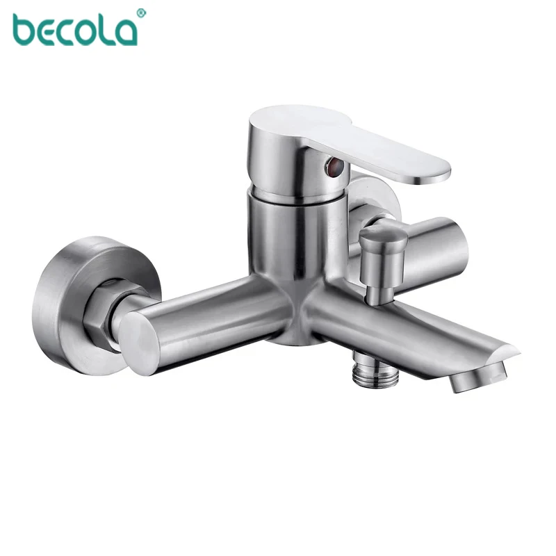 BECOLA 304 нержавеющая сталь ванная комната Ванна для бассейна смеситель для душа кран с ручкой Душ кран ванна кран Набор