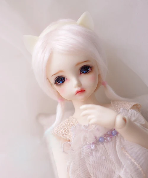 BJD кукла натуральный мех парик для 1/3 1/4 1/6 BJD кукла розово-лиловый средней длины на меху парики