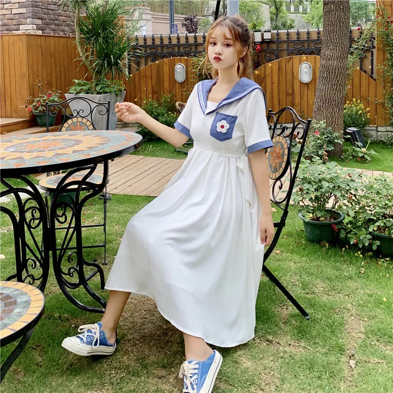 Женские платья в японском стиле Harajuku Ulzzang женское корейское милое платье с