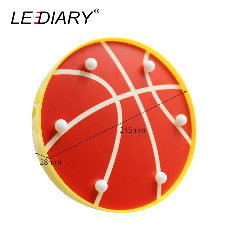 LEDIARY 3D LED красочные баскетбольные футбольные ночные светильники с USB зарядным