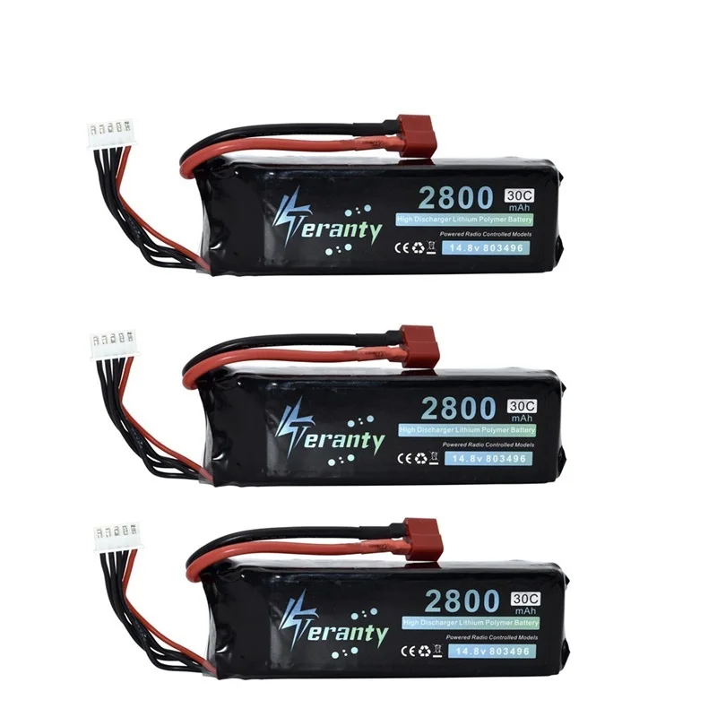 

2800mah 14.8V BATTERY RC 4s Lipo Battery 14.8V 30C 803496-4s for FT010 FT011 RC boat RC Helicopter Airplanes Car Quadcopter 3pcs