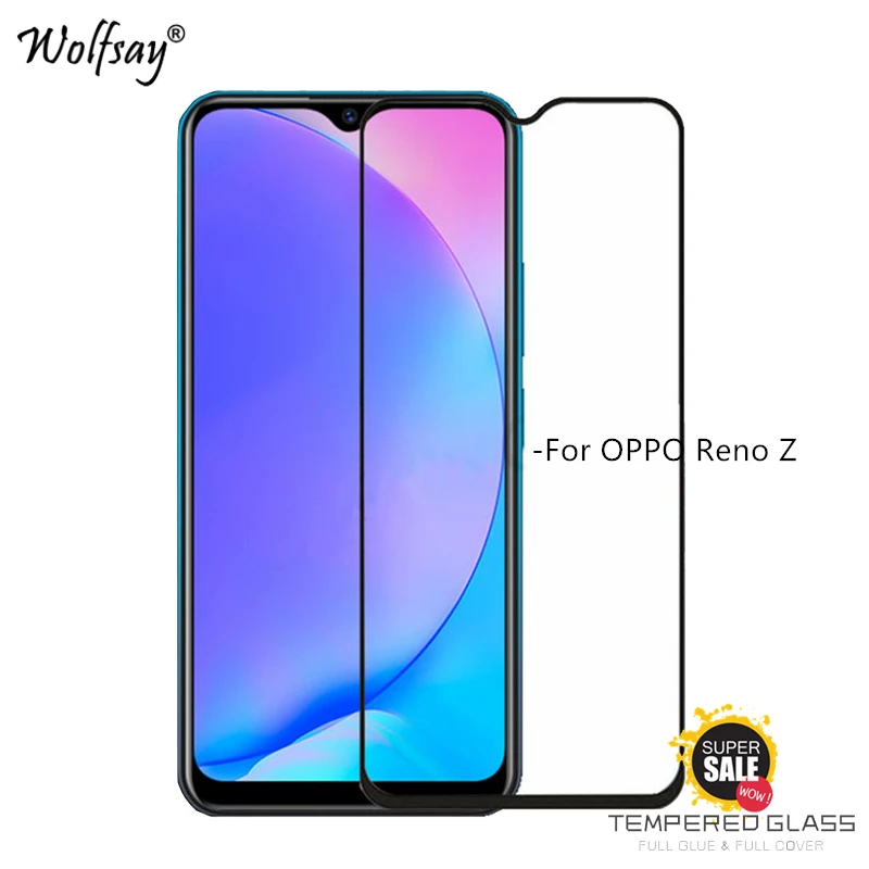 Protector de pantalla de vidrio templado para OPPO Reno Z, pel&iacute;cula de tel&eacute;fono para OPPO Reno Z, cristal PCDM10, 2 uds.-0