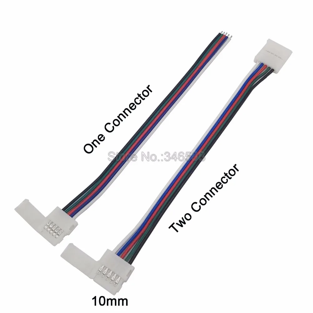 5 шт./лот коннектор RGBW 5pin 5 контактов 10 мм Бесплатный Сварочный соединитель 1 способ или 2 способа с 15 см кабель провод для 10 мм ширина PCB LED полоса