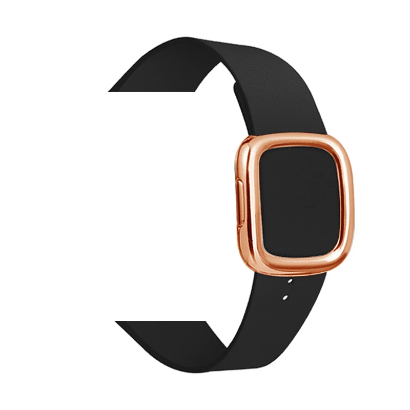 Кожаная Петля ремешок для apple watch группа 5 4 44/40 мм современный стиль браслет на запястье, аксессуары для наручных часов iWatch серии 3/2/1 42/38 мм