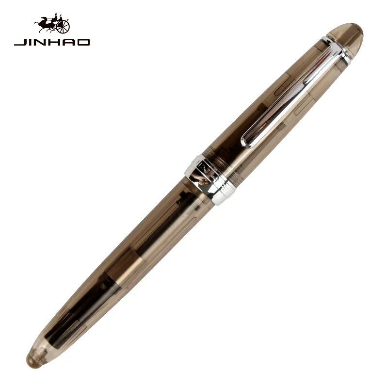 992 touminghei Jinhao992 прозрачная перьевая ручка Роскошные чернила ручка для студентов Pluma Fuente Stylo Plume Pluma Tinta канцелярские принадлежности подарок для письма - Цвет: 992 touminghei