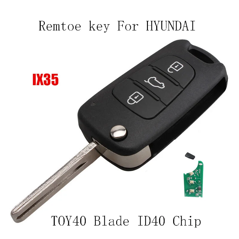 Замена 3 кнопки дистанционного ключа подходит для Hyundai I30 IX35 433 МГц транспондер чип