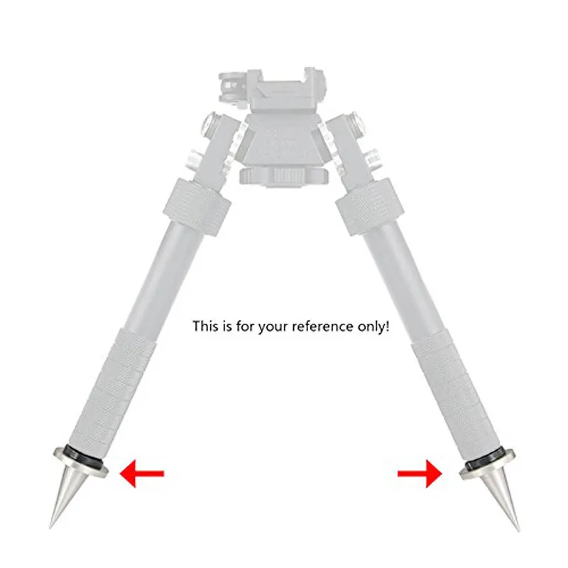 Tactical Hunting 2Pcs Aluminum Bipod Spikes Feet Stainless Quick Install Release for Atlas V8 Bipod Gun Rifle Accessory