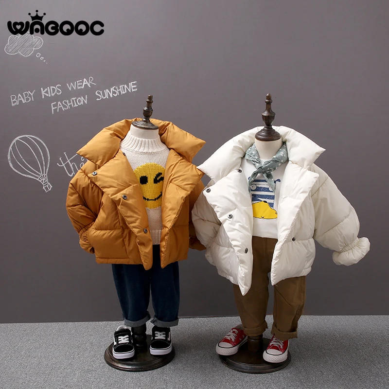 WABOOC/хлопковая куртка с пышными рукавами для девочек коллекция 2018 года зимняя
