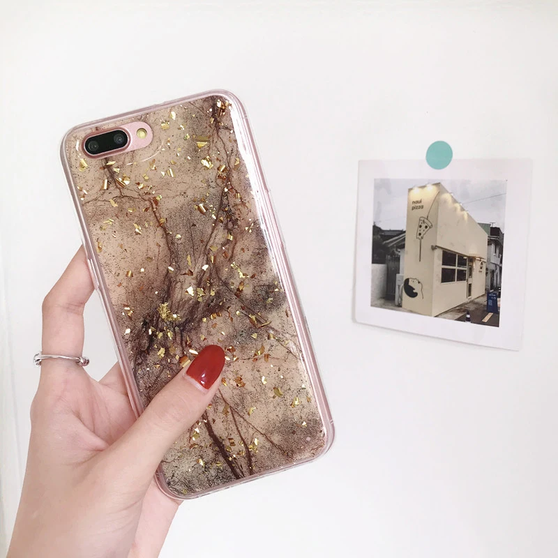 GlamPhoneCase 2018 Модный мягкий чехол для iPhone XS Max XR 8 8plus 7 7plus 6/6s Plus с золотой фольгой