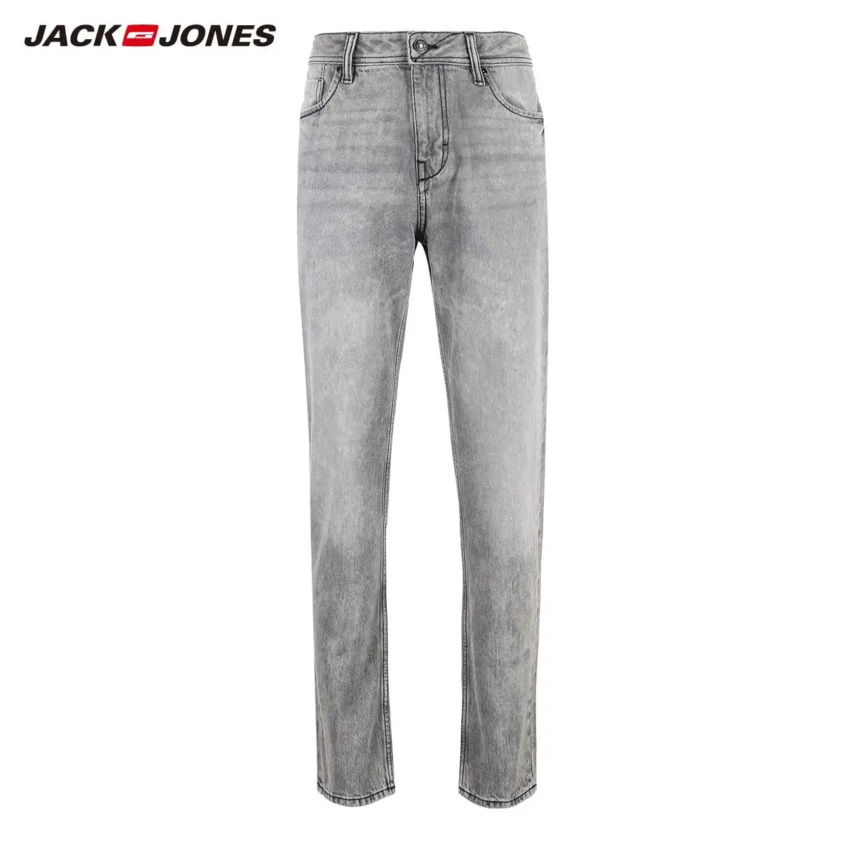 JackJones мужские зимние выцветающие джинсы на молнии байкерские брюки модные