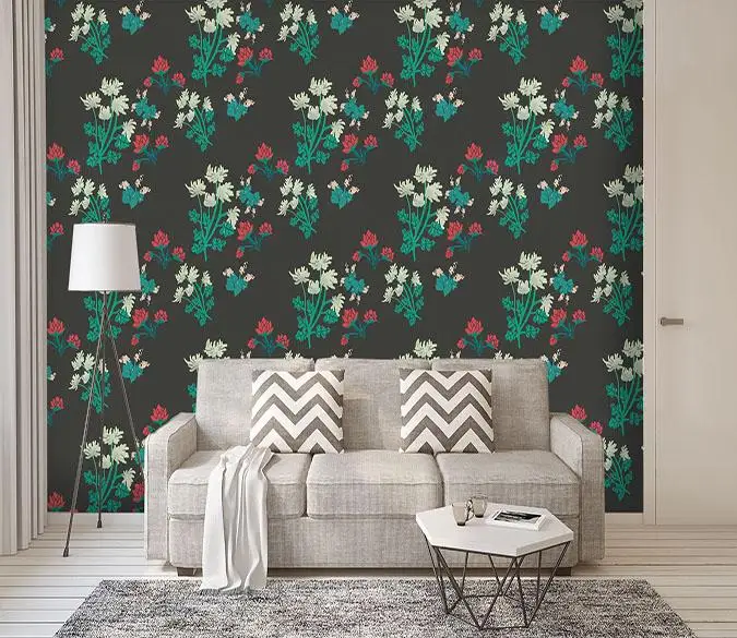 

[Self-Adhesive] 3D Red White Cute Flower Pattern 11 Wall Paper mural Wall Print Decal Wall Murals