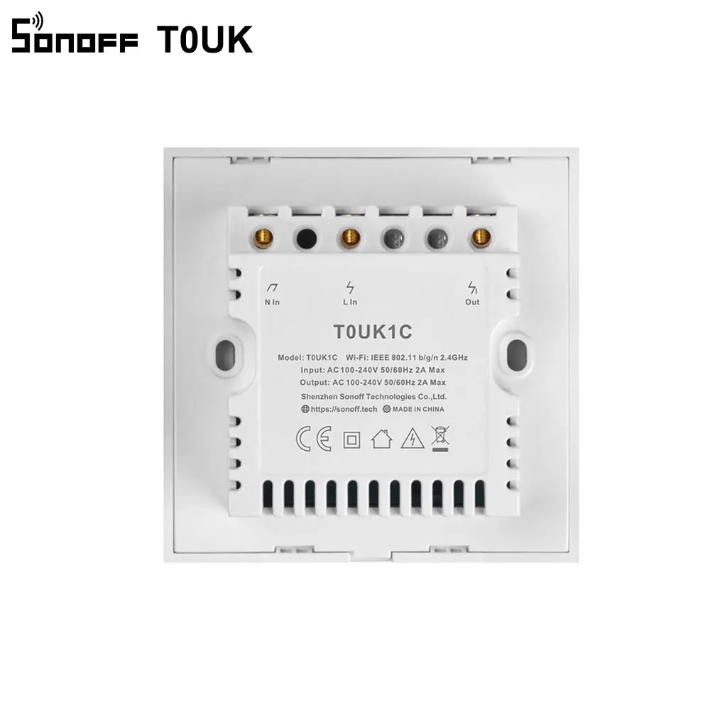 Интеллектуальный выключатель света SONOFF T0UK Интеллектуальный переключатель Wi-Fi 1/2/3 Беспроводной настенный сенсорный выключатель Великобритания выключатели света приложения голосовой пульт дистанционного управлен