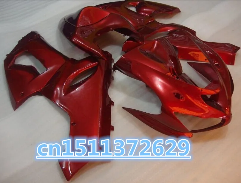 Bo ABS пластик для KAWASAKI Ninja ZX6R 05 06 Горячий красный обтекатель комплект 636 2005 2006 zx6r