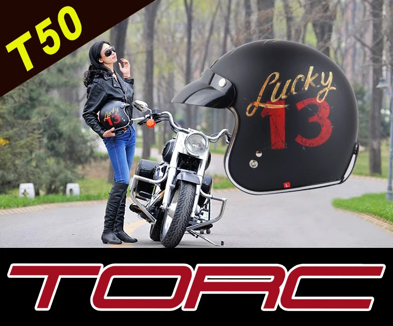 TORC T50 Halley винтажный мото rcycle шлем 3/4 с открытым лицом Ретро мото гоночный скутер шлем точка одобрить мото rbike шлем