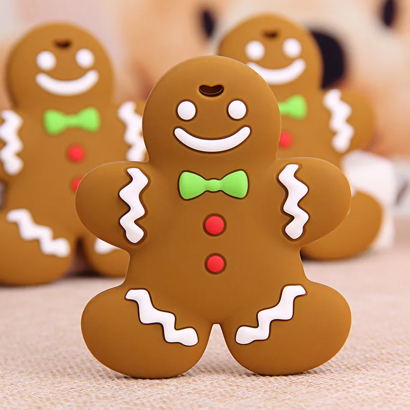 Ginger Chenkai 10 шт силиконовый бабочка Слон Прорезыватель для зубов в форме единорога Детская соска пустышка Жевательная Кормление DIY сенсорные ювелирные изделия Прорезыватель зубов игрушка - Цвет: Ginger