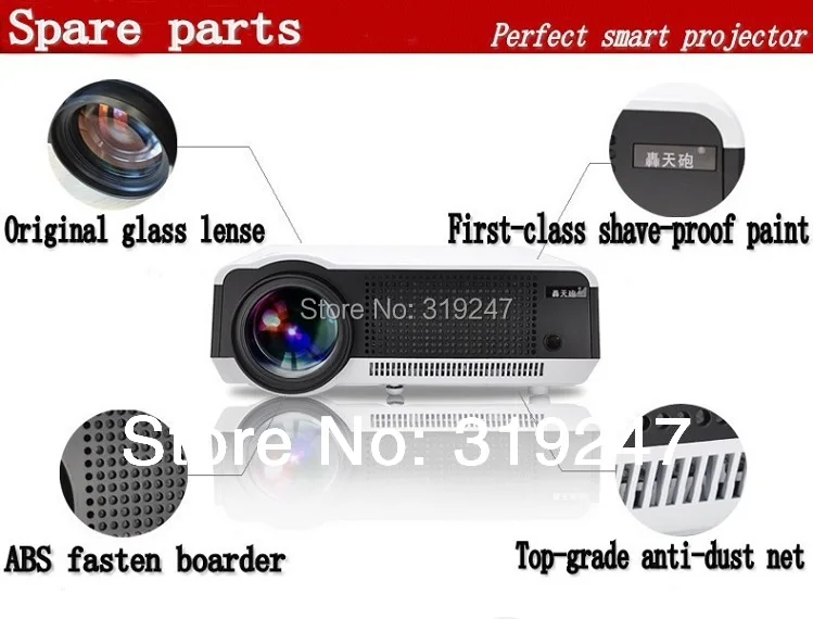 Новинка! 5500 люмен Full HD разрешение Native1280 * 800 Встроенная ОС Android 4 42 Wifi + RJ45 2HDMI 2USB SD