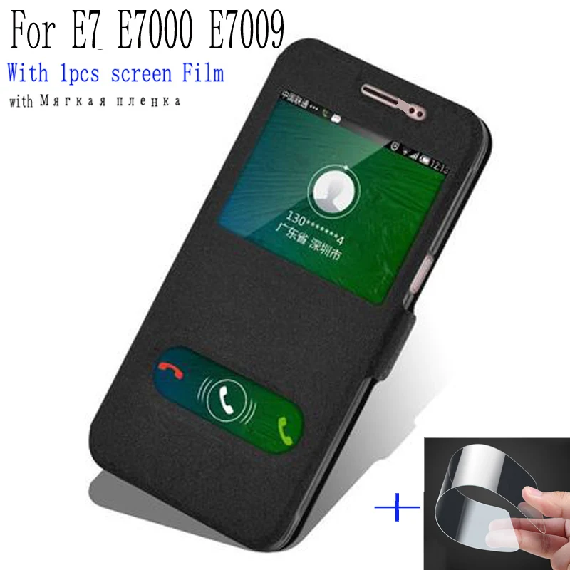 2 шт. чехол для телефона samsung galaxy E7 открытое окно Искусственная кожа e 7 E7000 E7009 флип