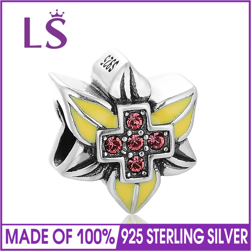 Женские винтажные браслеты шармы LS Authentic из 100% стерлингового серебра 925 пробы с