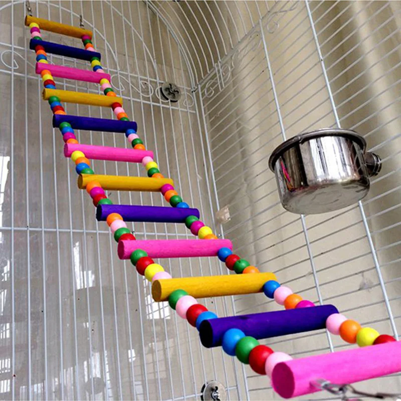 Игрушки для домашних животных деревянная лестница восхождение попугай ара