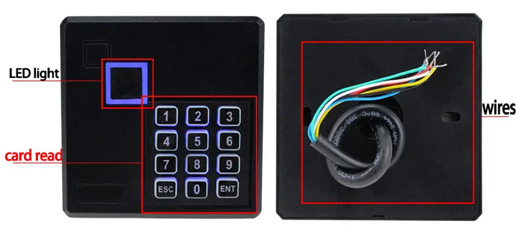 Считыватель Карт RFID NFC с большим диапазоном 13,56 МГц/125 кГц считыватель бесконтактных карт контроля доступа Wiegand26 выход с клавиатурой