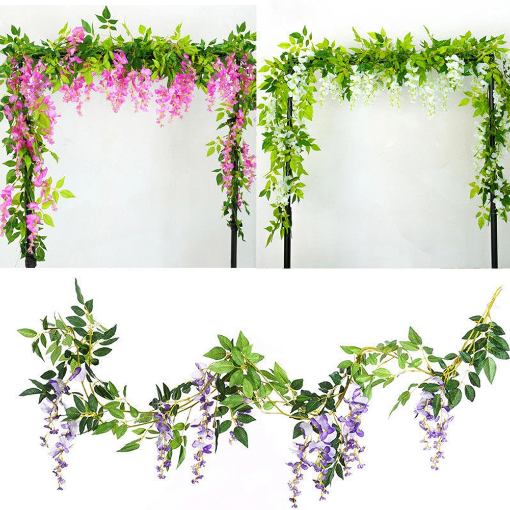 2 шт искусственный цветок растение венок из виноградных листьев Garden DIY этапе