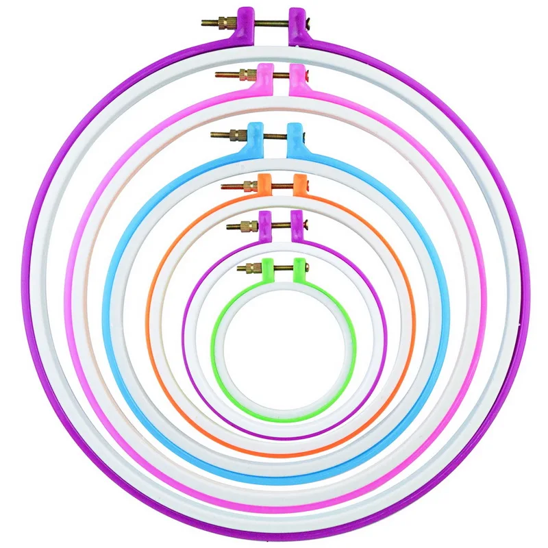 Hoomall 1 шт. Регулируемый швейный инструмент пластиковая вышивка крестиком кольцо