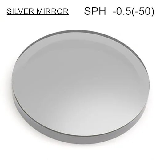 SILVER -0.5(-50) Очки по рецепту SPH-0,5 to-6,0 для близорукости Мужские Женские поляризованные зеркальные линзы солнцезащитные очки с диоптриями близорукие WP015 - Цвет линз: SILVER -0.5(-50)