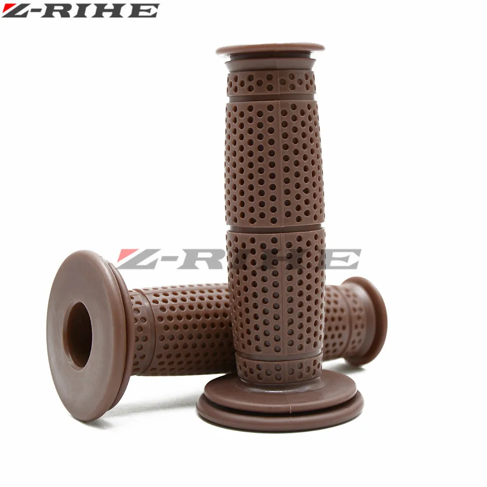 Новые винтажные ручки для кафе-гонщика мотоцикла с резиновой ручкой 7/8 &quot22 мм