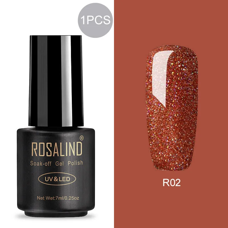 RAR02 ROSALIND 7 мл Гель-лак для ногтей Набор для маникюра замочить белый праймер Полупостоянный УФ гель Гибридный лак - Цвет: RAR02
