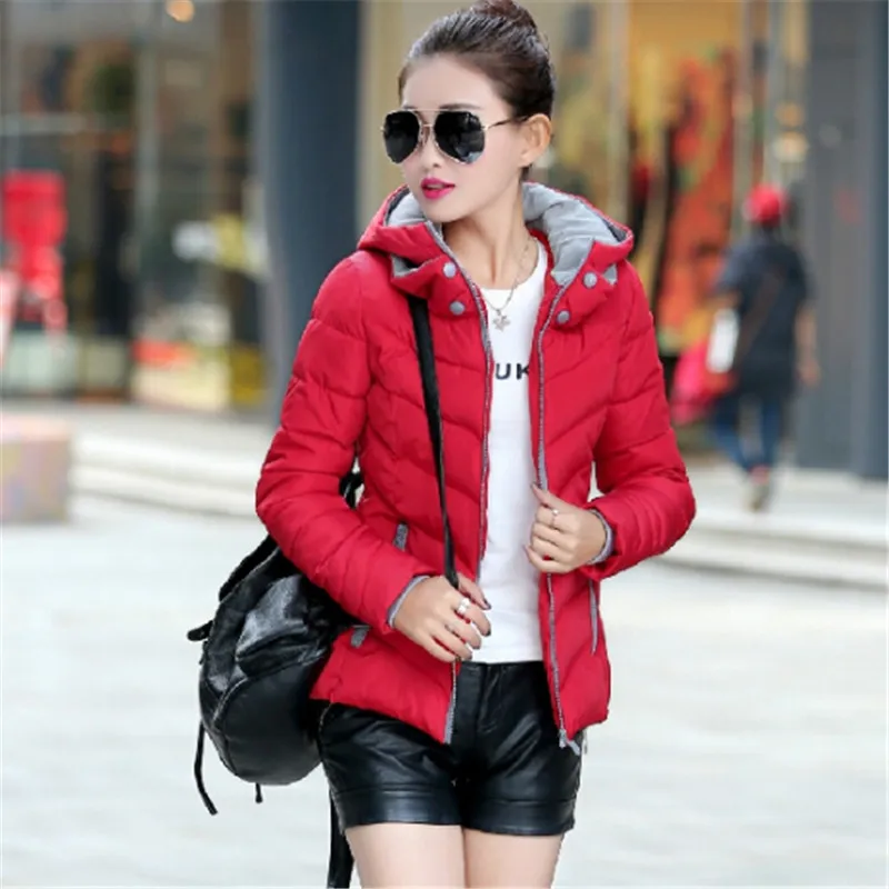 2017 новые модные пуховики и парки теплое зимнее пальто для женщин легкая Толстая