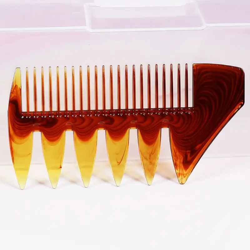 2 в 1 короткая двойная боковая зубная Расческа для расчесывания вьющихся волос