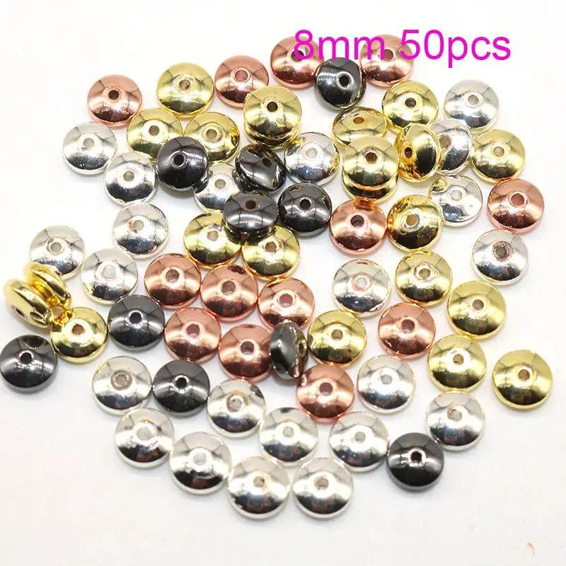 8mm mixed 6 мм 100 шт черный гематит желчный камень Бусины распорные бусины ручной работы Шарм, изготовление украшений не выцветает - Цвет: 8mm mixed