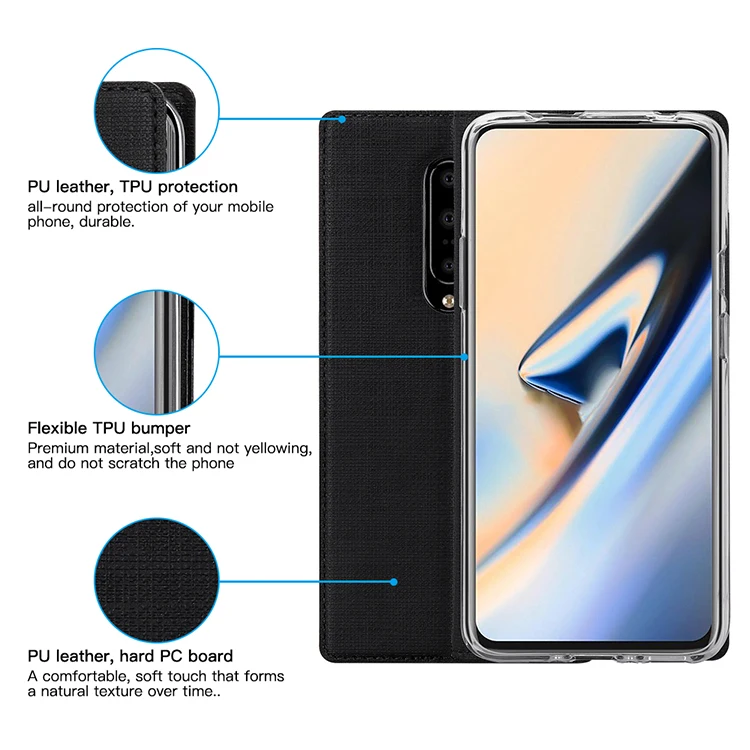 Для Oneplus 7T 7T Pro Чехол для телефона кошелек Мягкий противоударный флип защитный чехол для Oneplus 7 7 Pro Анти-падение флип чехол