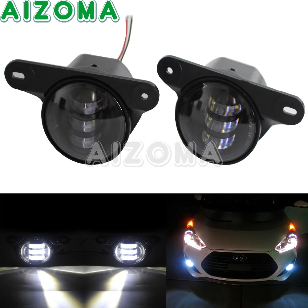 

Vehicle Lighting Aluminum Waterproof LED Fog Lights 1 Pair For Cars Fit 2007-Present Jeep Wrangler JK 2 Door Hard Rock Bumpers