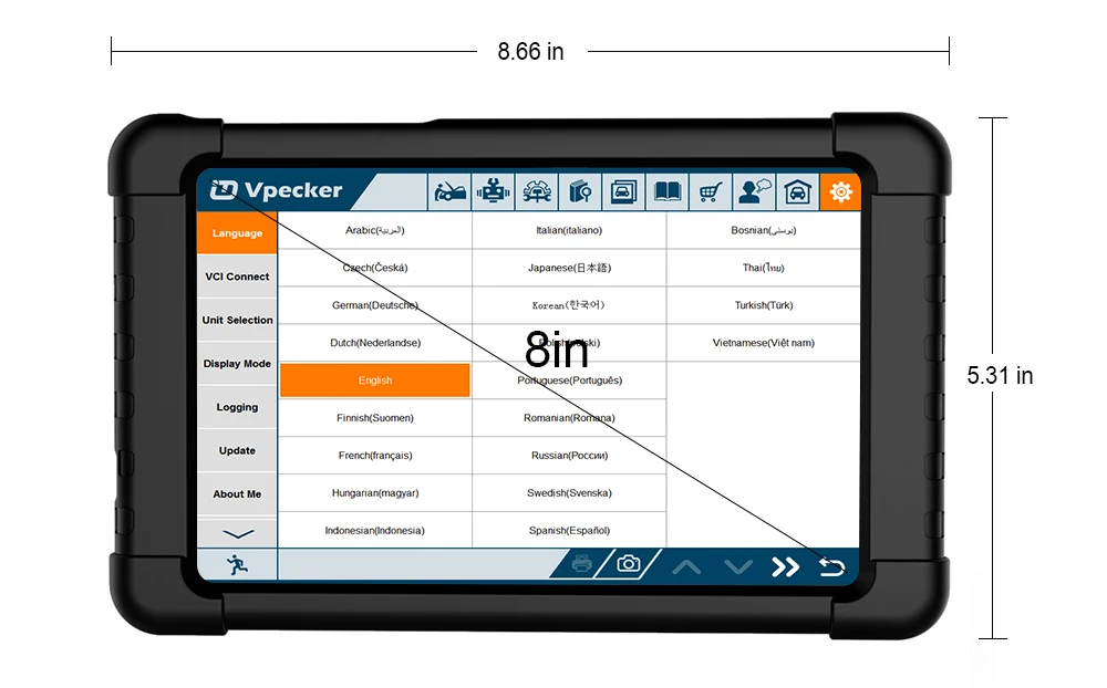 VPECKER E1 WiFi диагностический инструмент OBD OBD2 сканер Easydiag ABS подушка безопасности SRS сброс масла DPF EPB BMS планшет Диагностика бесплатное обновление