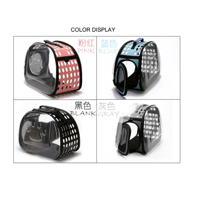 Собака Кошка переносная клетка пластик складной щенок прозрачный дышащий