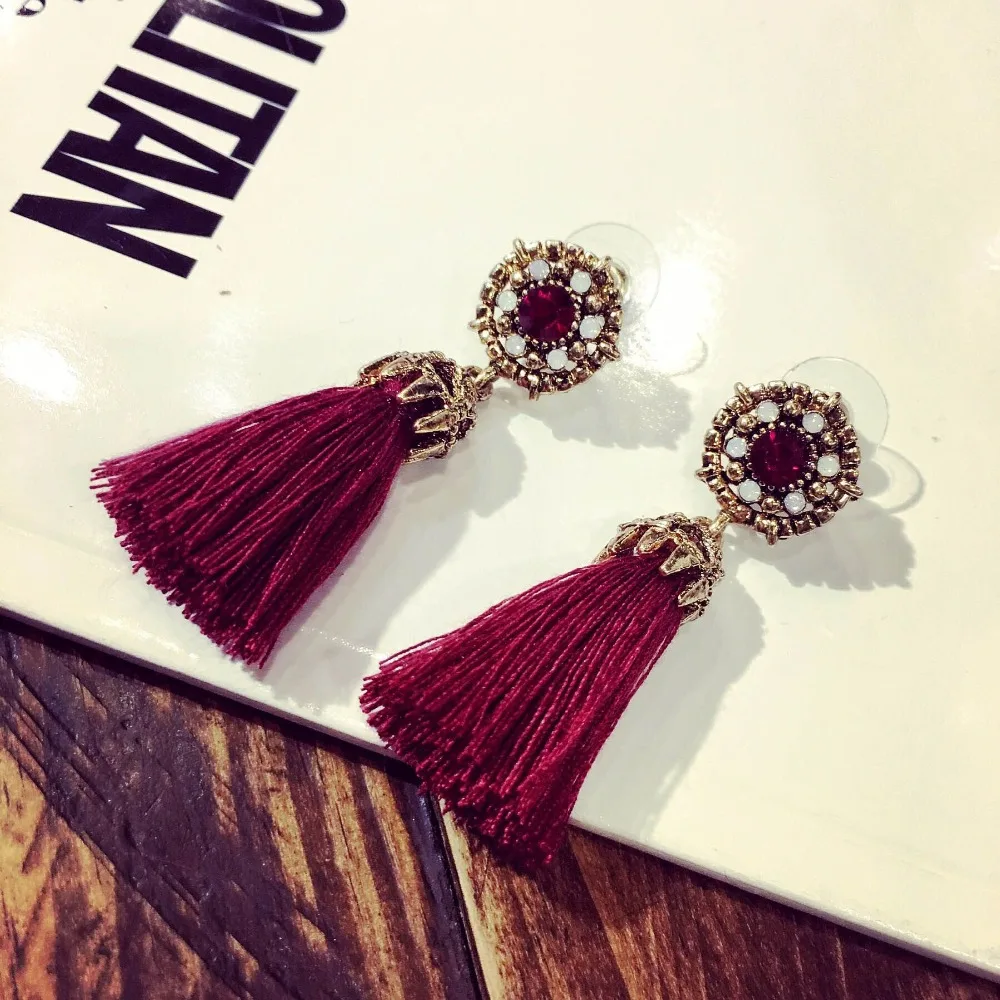 Модные Винтажные серьги Knock для женщин ювелирные изделия яркие кирпичные