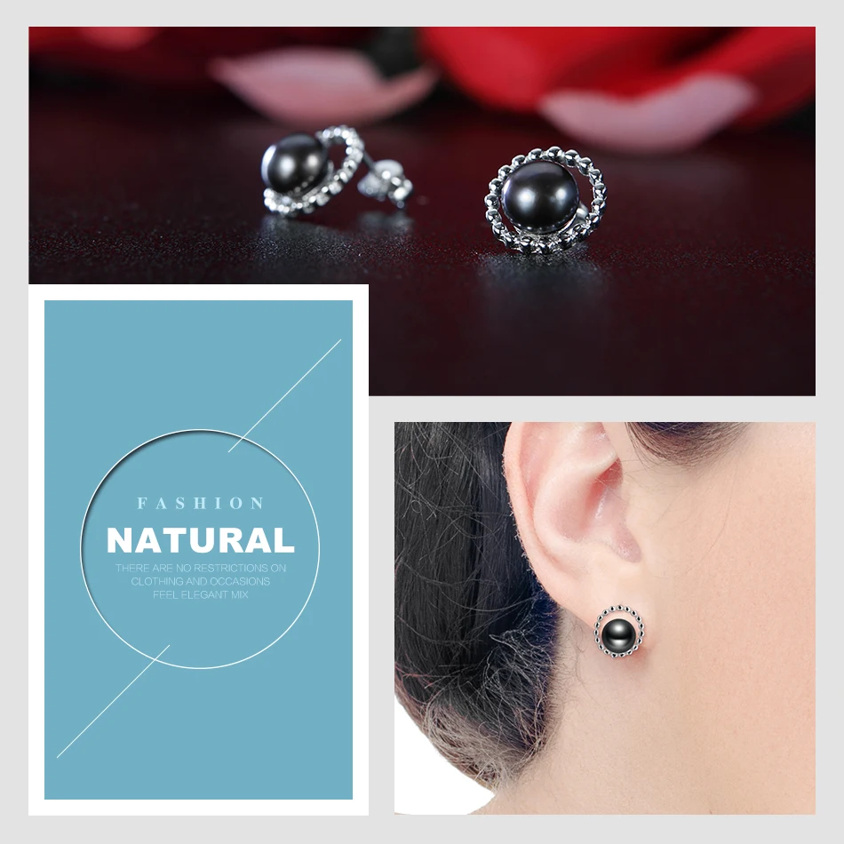 Женские серьги гвоздики из серебра 925 пробы с пресноводным жемчугом 7 8 мм|stud