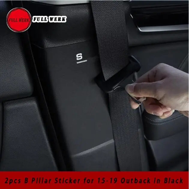 Black 15-19 Outback 2 шт. кожаный чехол B столб Наклейка защитная наклейка для Subaru XV 18-19 Outback 15-19 Legacy 16-19 автомобильные аксессуары для интерьера - Название цвета: Black 15-19 Outback