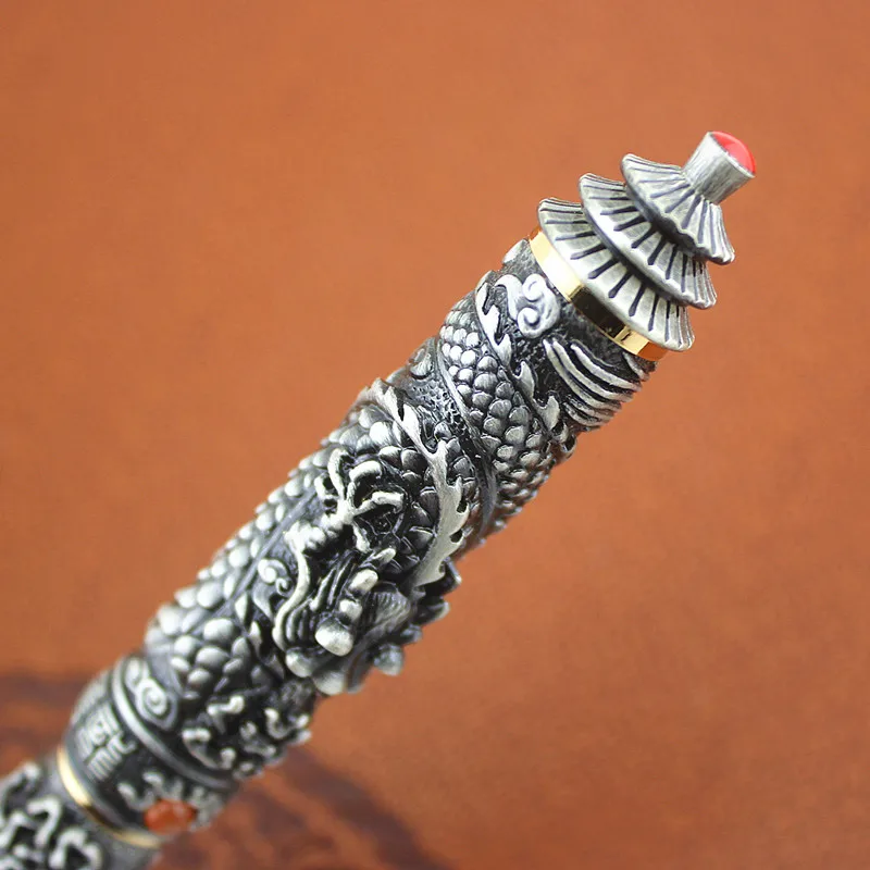 JinHao ювелирное изделие с двойным драконом роскошная перьевая ручка винтажная