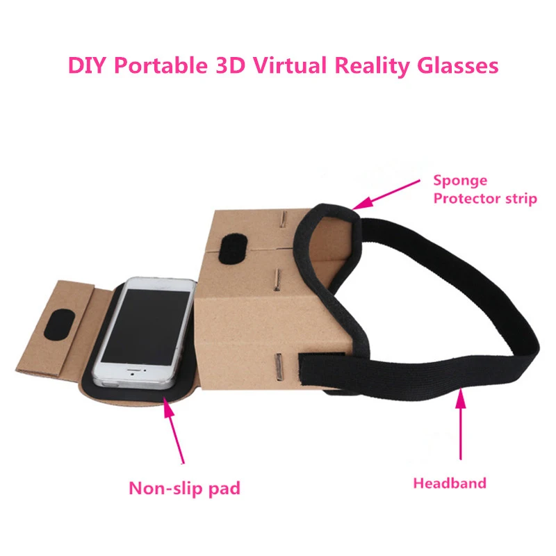 Светильник в виде замка Google Cardboard стиль виртуальной реальности VR стекло es для 3,5-6,0 дюйма смартфона стекло для iphone для samsung
