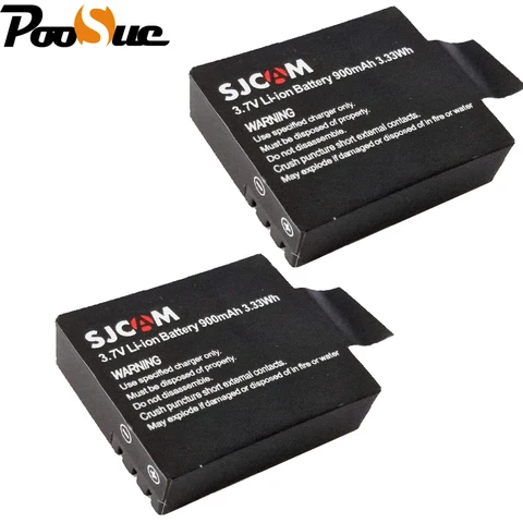 Аккумулятор SJ7000, SJ4000, 3,7 в, 900 мАч, для экшн-камеры SJCAM 10 sj 4000, SJ5000, 4000, 5000, SJ 7000, sj9000, C30, M10, 2 шт.