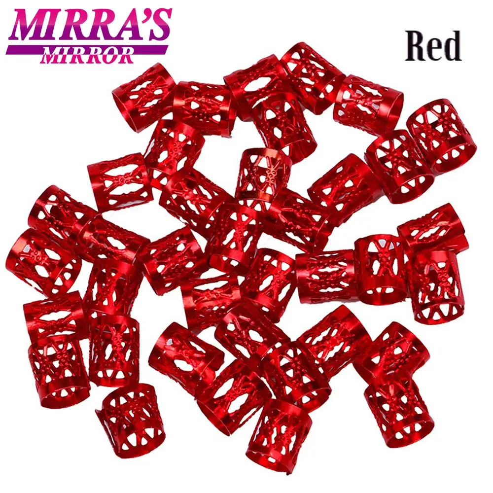 Mirra's Mirror, 100 шт, смешанные аксессуары для дредов, золотые бусины для волос, для косичек, серебряные кольца для волос для девочек, регулируемые манжеты, клипсы