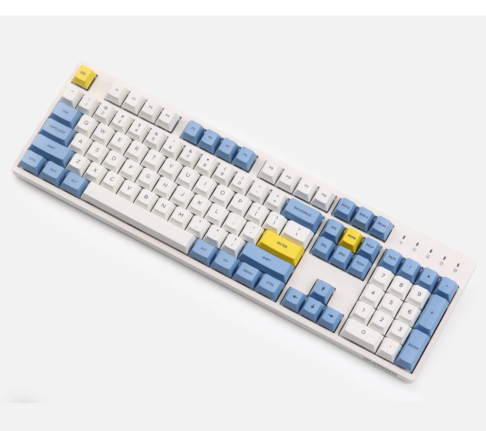 Голубое небо и белое облако keycap 112/157 клавиш PBT Вишневый профиль краситель-сублимированный MX Переключатель для механической клавиатуры keycap