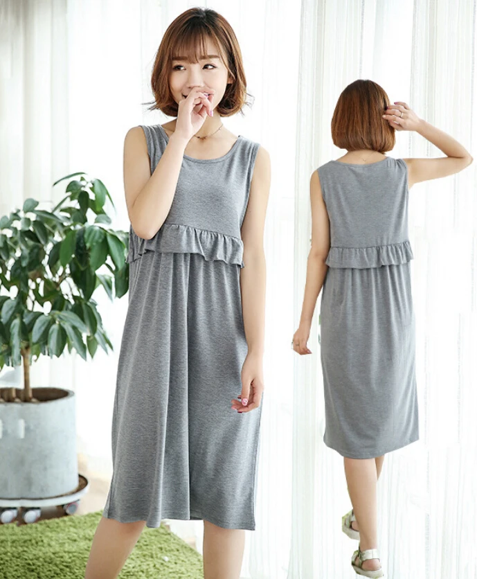 Maternity Pajamas Dresses Nursing Nightgown Sleepwear Nightwear Pregnancy Clothing Breastfeeding Clothes for Pregnant Women | Мать и